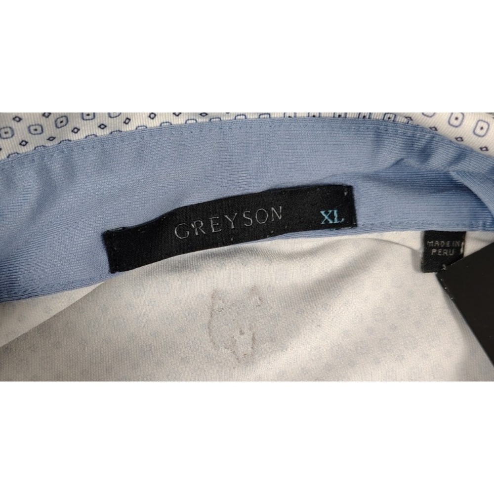 Greyson Polo Performance Stretch AOP Geometric Golf Polo Pine Valley Mens XL - Picture 10 of 11